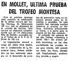 1977 c6  1977 - 2º Trofeo Montesa - 6ª Prueba - Circuito de Gallechs (Mollet de Valles, Barcelona) 17 Marzo 1977 - Previo : trofeo montesa, 1977