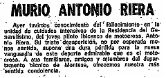 1977 c6 p riera2  Antonio Riera Accidente ocurrido en el Circuito de Gallechs (Mollet de Valles, Barcelona) entrenando el 11 Marzo 1977 : trofeo montesa, 1977, mollet, gallechs, antonio riera, homenaje