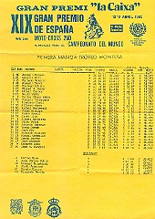 1980 cF2 0 valles previo5 manga1  1980 - 5º Trofeo Montesa - Grupos A y  B - 2ª  Final - Circuito del Valles (Sabadell/Terrassa, Barcelona) - 13 abril 1980 (Coincidiendo con el Campeonato del Mundo 250cc.) Clasificacion Resultados 1ª Manga : trofeo montesa, 1980, final, valles