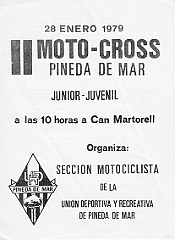 otras 1979 01 28 pineda  28 enero 1979 - II Motocross Pineda  (Barcelona) : motocross, pineda de mar, 28 enero 1979